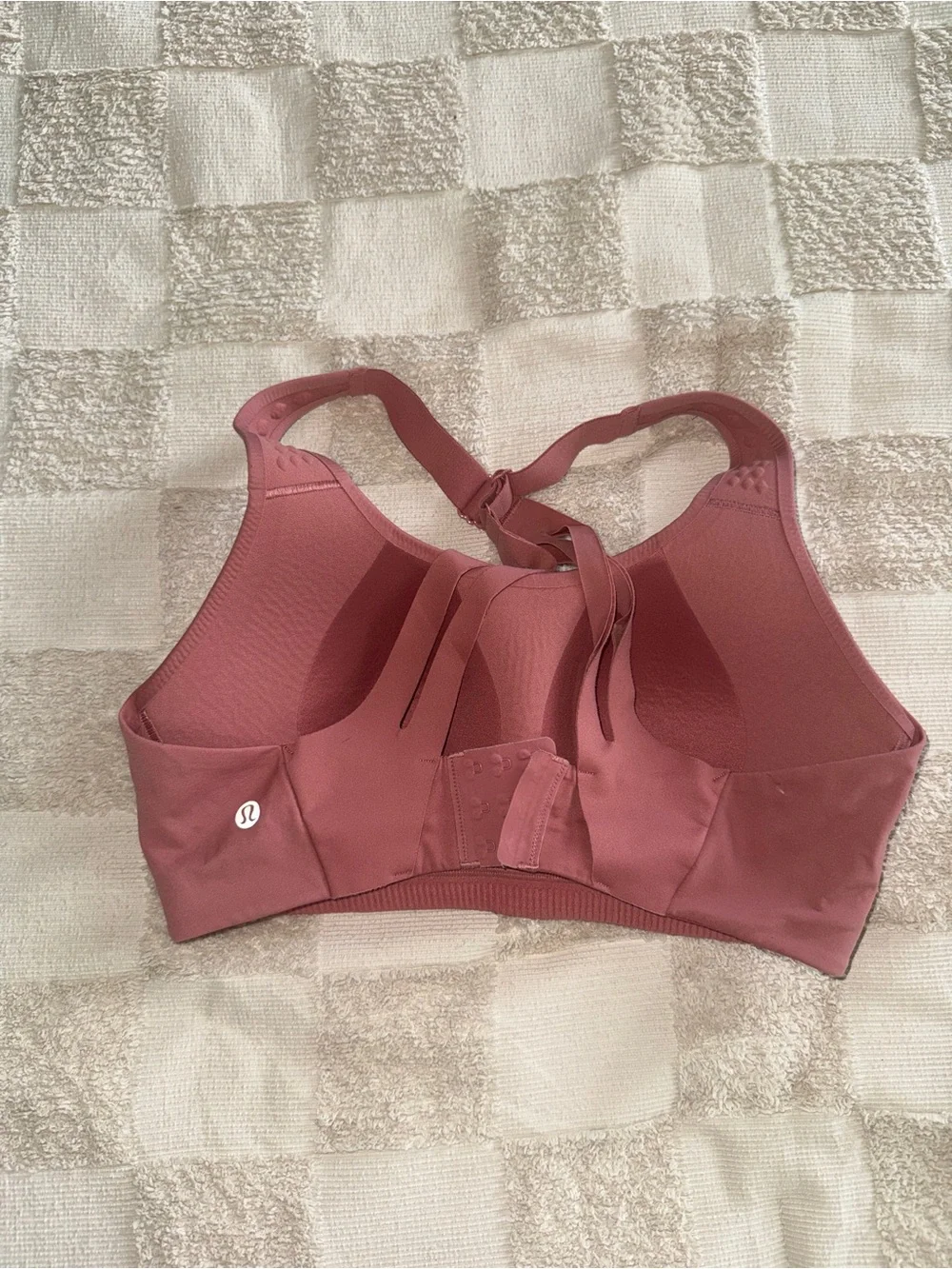 Lululemon AirSupport Bra 34D Mauve Pink High Support Racerback Sports Bra